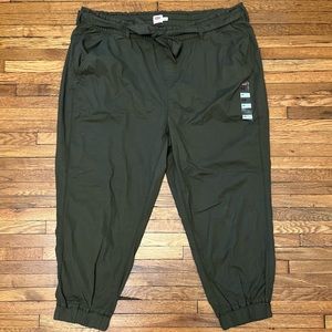 Levi Jet Set Jogger Pants Womens Plus Size 18W Olive Green Mid-Rise Belted